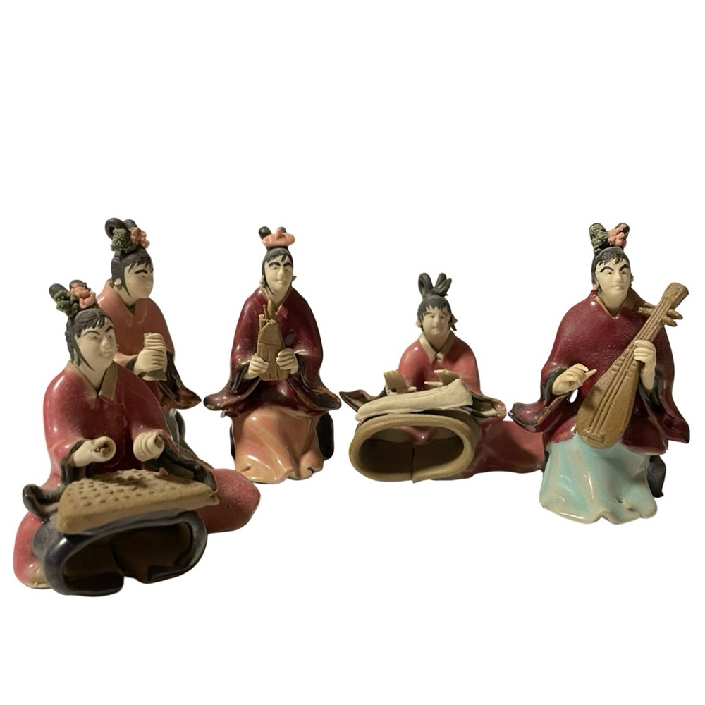 Vintage Asian Mudman Miniatures – Handcrafted Clay Figurines